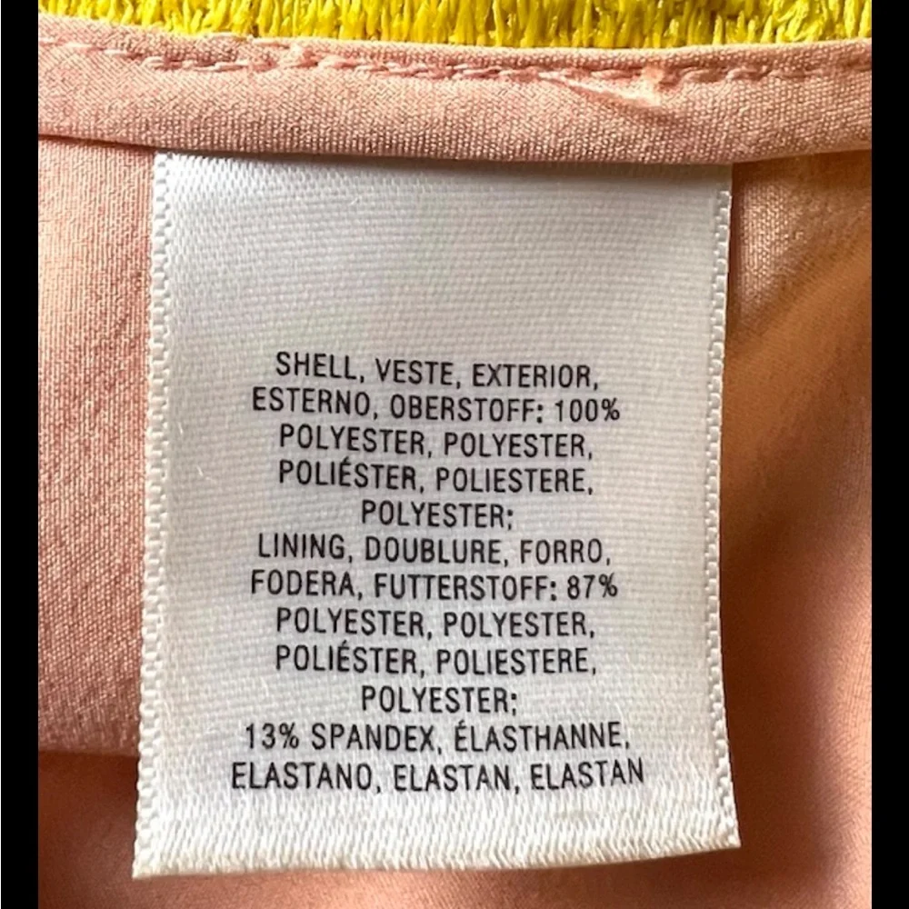 MAEVE Anthropologie Gardenia Lace Overlay Dress Sleeveless Column V Yellow 2 - Picture 11 of 12